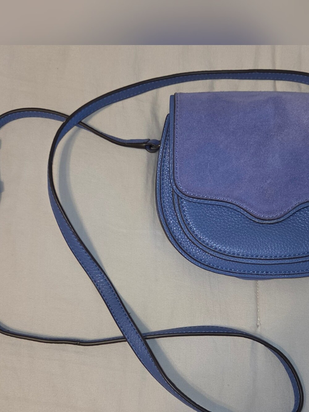Rebecca Minkoff Periwinkle Blue Leather Mini Suki Crossbody Bag